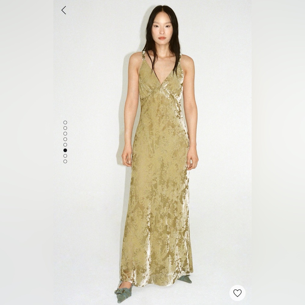 MANGO Javier Velvet Burnout Dress (2)